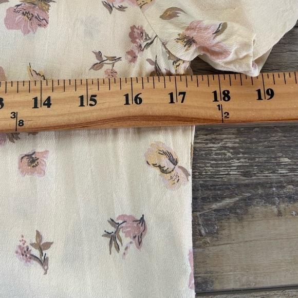 Claude Rene VTG Floral Maxi Dress Sz 4 Pleated Mother Pearl Buttons Cottagecore - Picture 9 of 14